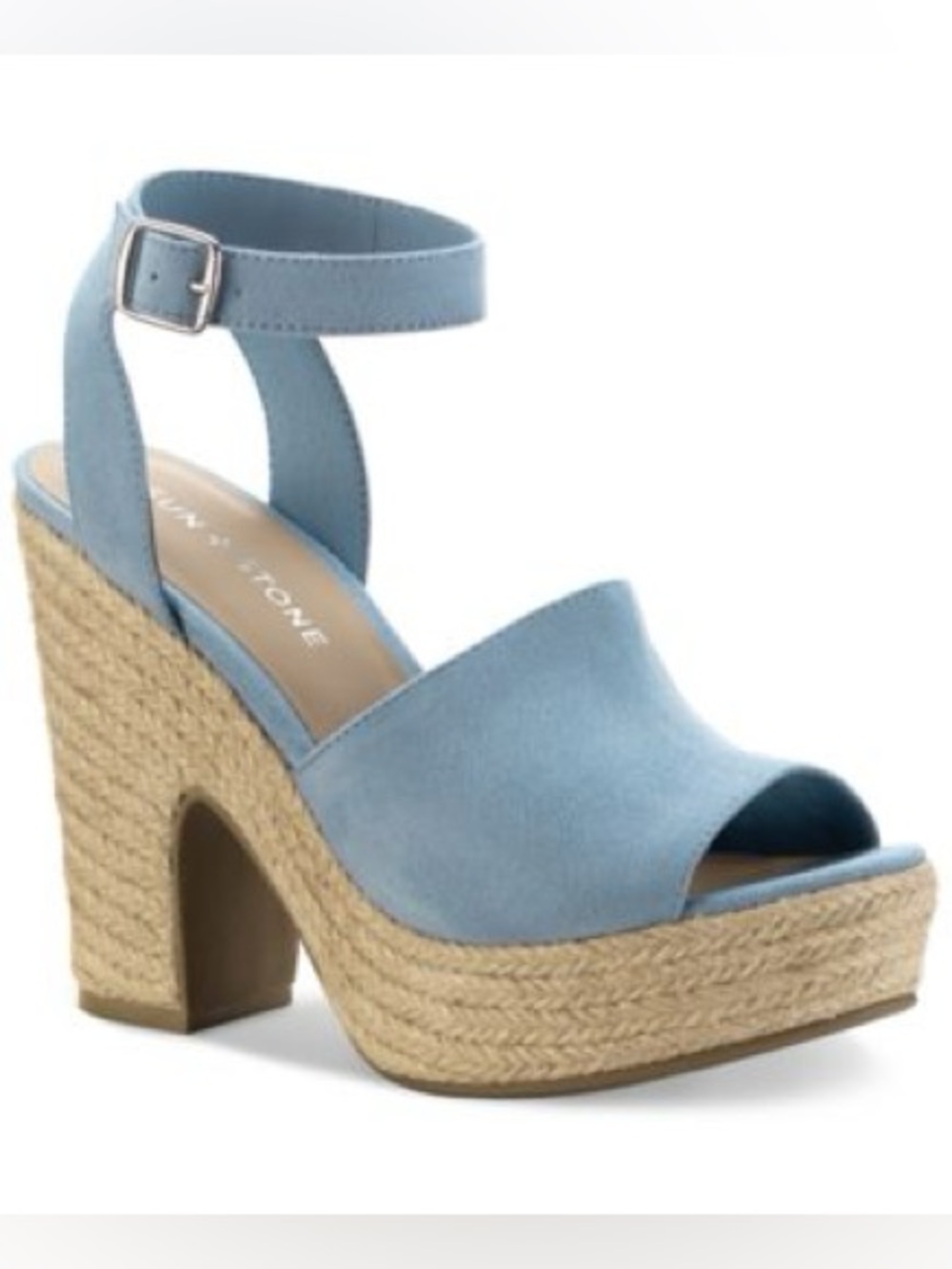 Sun + Stone Women's Fey Espadrille Platform Sandals Light Denim